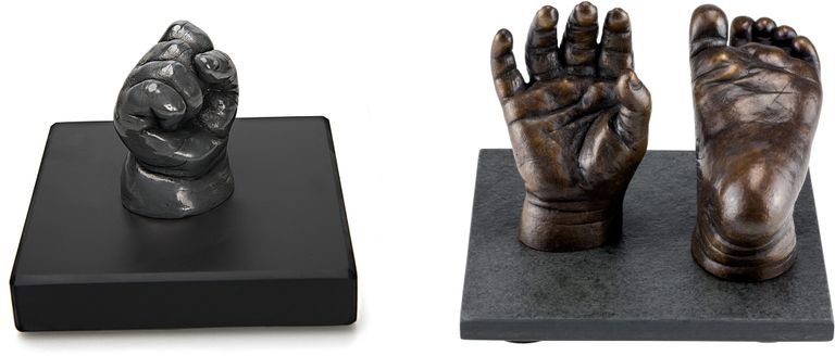Casts set on slate bases to show the different thicknesses and styles available at Image Casting