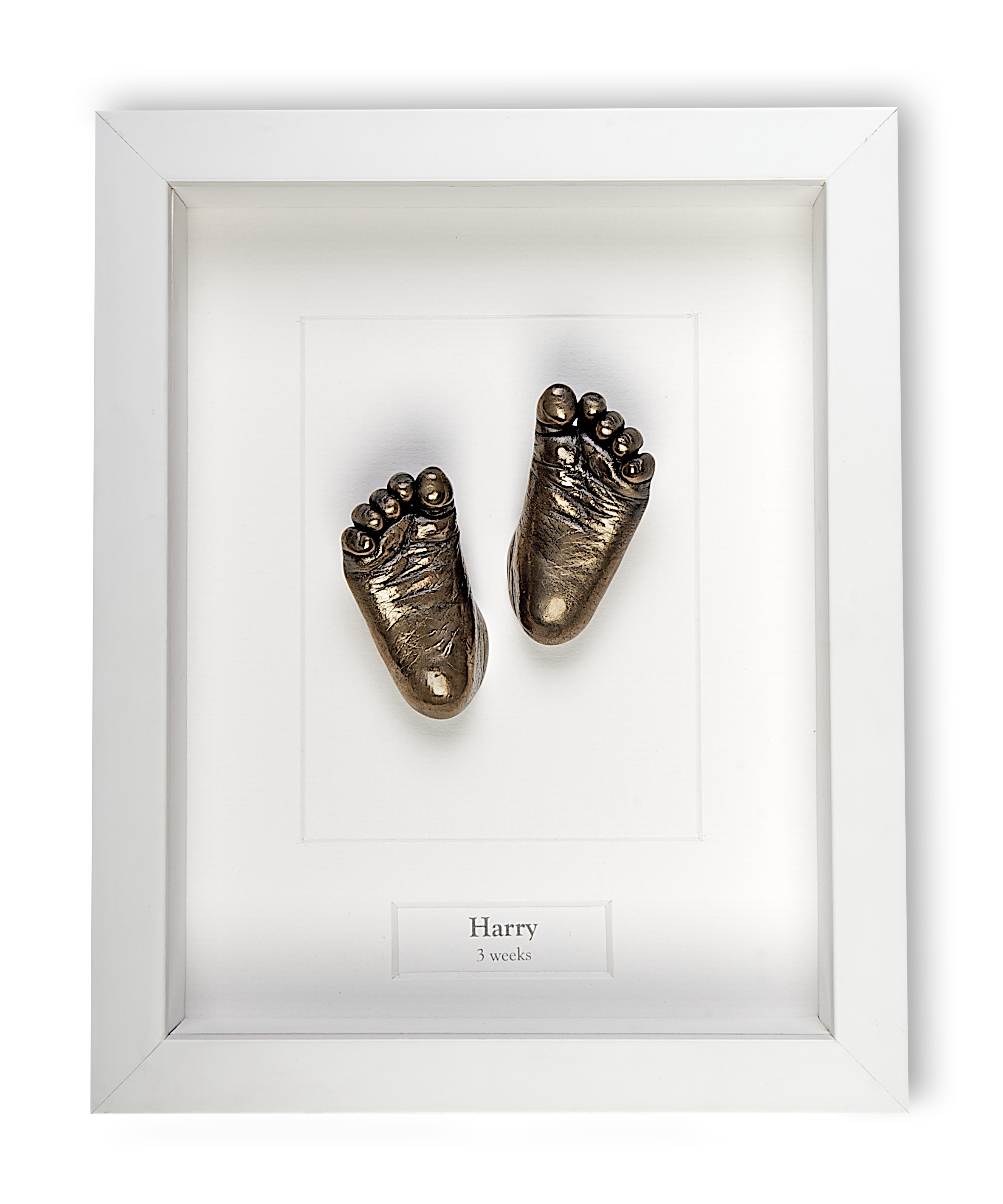 Framed casting kit with the name for baby 0-12 months